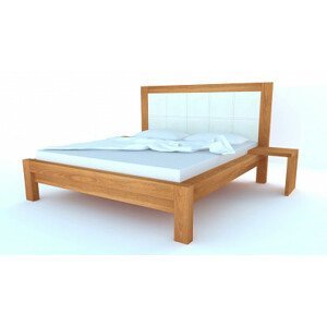 Postel Postelia MODENA 180 x 200 cm - buk - Dřevěná postel z masivu, bukové manželské dvoulůžko o šíři masivu 12x8 cm