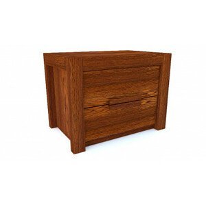 Dřevěný noční stolek z masivu MODENA - boky nočního stolku jsou dle výběru buď také z masivu nebo z masivní dýhy