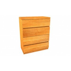 Dřevěná komoda z masivu NOVA 4x zásuvka - Provedení masiv Buk nebo Olše s příplatkem Bříza, Dub, Javor, Jasan