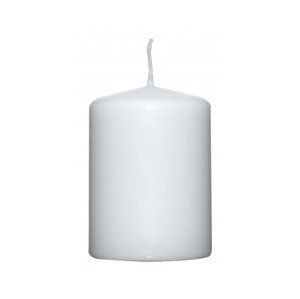 Válcová svíčka bílá, 8 cm
