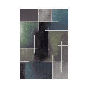 Koberec Sky 160x230 cm, šedo-barevný, geometrický vzor
