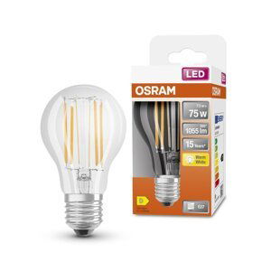 Průhledná klasická LED žárovka E27 7,5 W STAR, teplá bílá