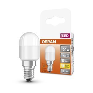 Malá LED specíální žárovka E14 2,3 W T26, teplá bílá