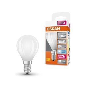 Stmívatelná LED matná žárovka E14 6,5 W CLASSIC P, studená bílá