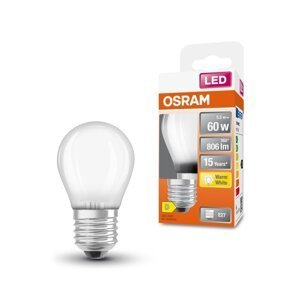 Matná LED mini žárovka E27 5.5 W CLASSIC P, teplá bílá