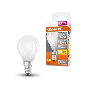 Matná LED mini žárovka E14 5.5 W CLASSIC P, teplá bílá