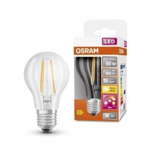 LED žárovka se stmívatelným efektem E27 6,5 W CLASSIC A, teplá bílá