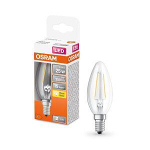 Malá LED svíčková žárovka E14 2,5 W CLASSIC B, teplá bílá