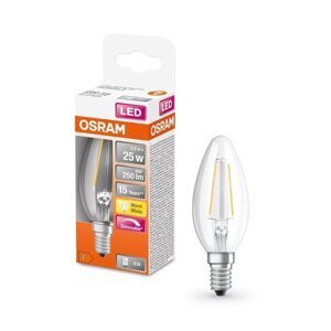 Stmívatelná LED svíčková žárovka E14 2,8 W CLASSIC B, teplá bílá