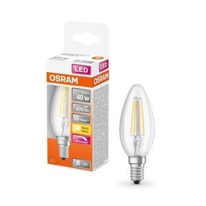 Stmívatelná LED svíčková žárovka E14 4,8 W CLASSIC B, teplá bílá