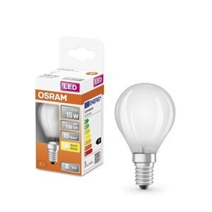 Matná LED mini žárovka E14 1,5 W CLASSIC P, teplá bílá