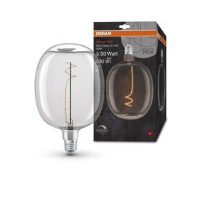 Čirá balónová LED stmívatelná žárovka E27 4,8 W VINTAGE, teplá bílá