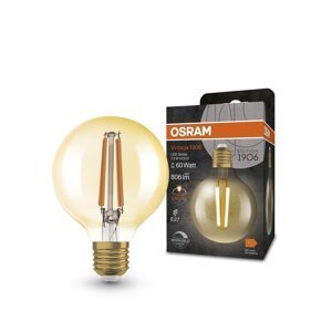 Kulová LED zlatá žárovka E27 VINTAGE 7.2 W, teplá bílá