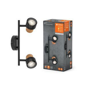 LED nástěnné svítidlo GU10 6,8 W 2 SPOT CORK, teplá bílá