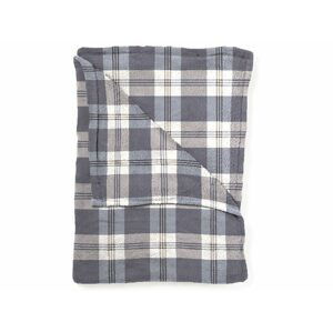 Mistral home Pléd Mistral Home Flannel printed Navy check modrá 150x200 cm