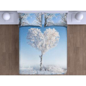 Gipetex Natural Dream 3D italské povlečení 100% bavlna Love tree - 140x220 / 70x90 cm