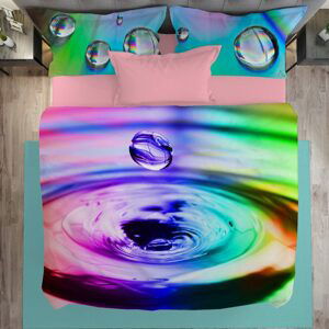 Gipetex Natural Dream 3D Italské povlečení 100% bavlna Water rainbow - 140x200 / 70x90 cm