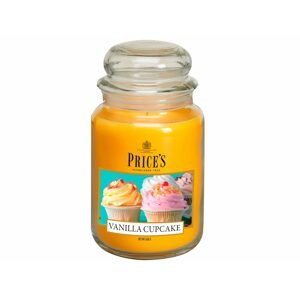 PRICE´S MAXI svíčka ve skle Vanilkový cupcake - hoření 150h