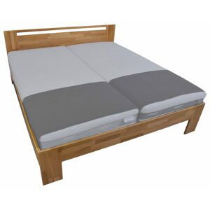 Oak´s Dubová masivní postel Duos - dub cink - 160x200 cm