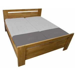 Oak´s Dubová masivní postel Grandioso Plus - dub cink - 140x200 cm