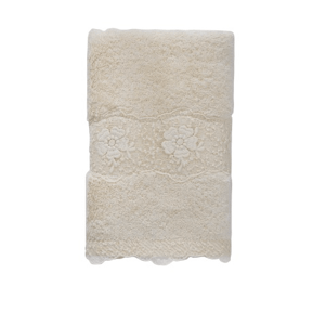 Soft Cotton Ručník STELLA s krajkou 50x100cm Krémová