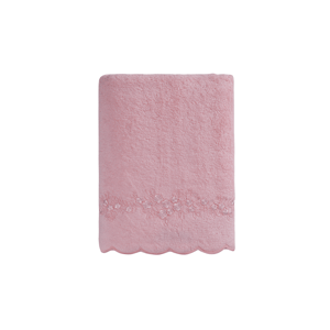Soft Cotton Osuška SILVIA s krajkou 85x150cm Růžová