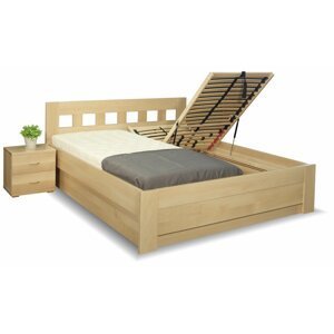 Zvýšená postel s úložným prostorem Rocco, 160x200, 180x200, masiv buk