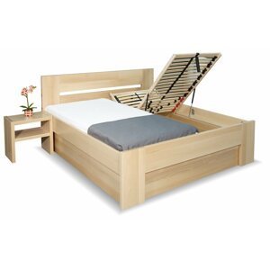 Zvýšená postel s úložným prostorem Matěj, 160x200, 180x200, masiv buk