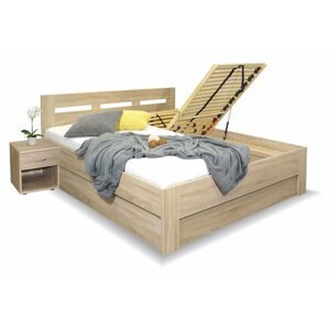 Manželská postel s úložným prostorem Pegas 180x220