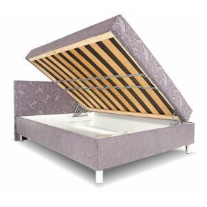 Čalouněná postel Zuzana, s čelem a úložným prostorem, 110x200