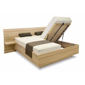 Manželská postel s úložným prostorem Salmia, 160x200, 180x200, s nočními stolky