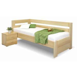 Rohová zvýšená postel Valentin-Levá, 80x200, 90x200 cm, masiv buk
