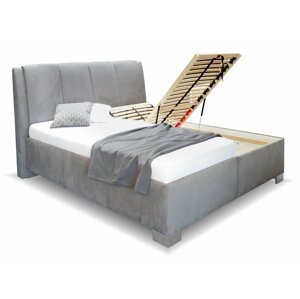 Vysoká čalouněná postel s úložným prostorem GUVERNÉR, 160x210