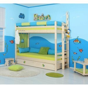 Patrová postel pro 2 děti DOMINO D906 - TZ, masiv smrk