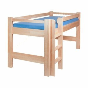 Zvýšené jednolůžko - dětská zvýšená postel 90x200 LUCAS, masiv buk