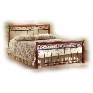 Manželská postel dvoulůžko CS4013 dřevo-kov, 160x200, 180x200