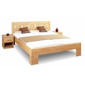 Dřevěná postel dvoulůžko z masivu LENA 1, masiv buk, 180x200