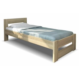 Zvýšená postel jednolůžko ELA, masiv dub