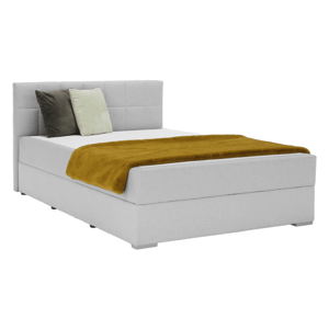 Americká postel boxspring FABIANA, s matrací a úložným prostorem, světle šedá, 120x200 cm (kopie)
