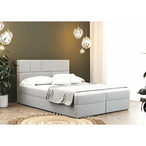 Zvýšená postel boxspring BALI, s matracemi a topperem, 140x200