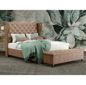 Luxusní čalouněná postel MELVA, s úložným prostorem