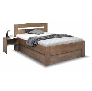 Zvýšená postel s úložným prostorem ANTONIO, 120x210, masiv buk