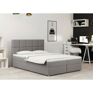 Zvýšená postel boxspring MEGAN, s matracemi a topperem, 140x200