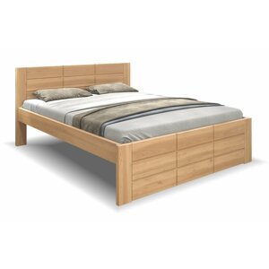 Vysoká dřevěná buková postel NERO
