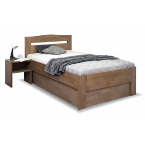 Zvýšená postel s úložným prostorem ANTONIO, 90x220, masiv buk
