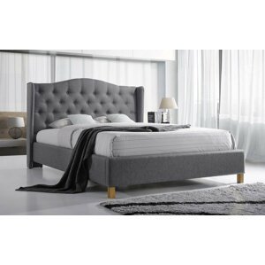 Čalouněná postel CS11115, šedá látka, 180x200 cm