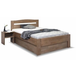Zvýšená postel s úložným prostorem ANTONIO, 140x220, masiv buk