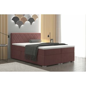 Vysoká postel boxspring SEVILLA, s matracemi a topperem