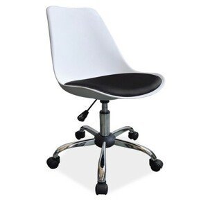Kancelářská židle Q-777 černo/bílá