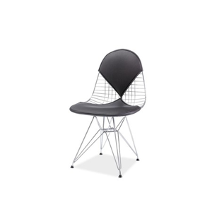 Moderní jídelní židle INTEL II chrom/černý